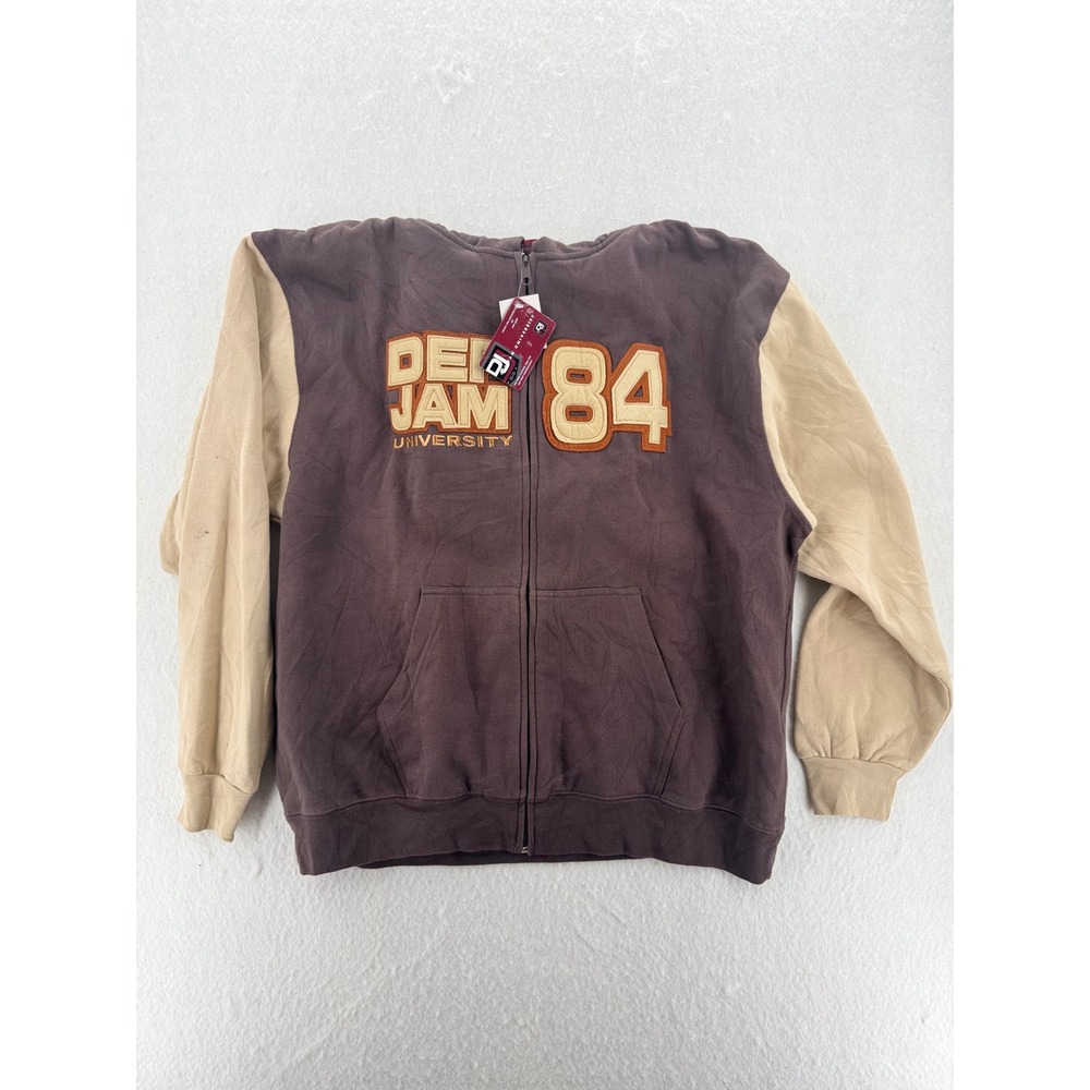 Def Jam - Hoodie University VTG Style 84 Patch - Brown - L - Mens